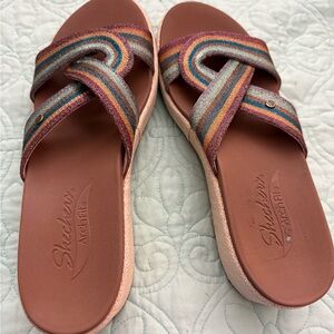 Skechers Women's Rainbow Striped Sandals